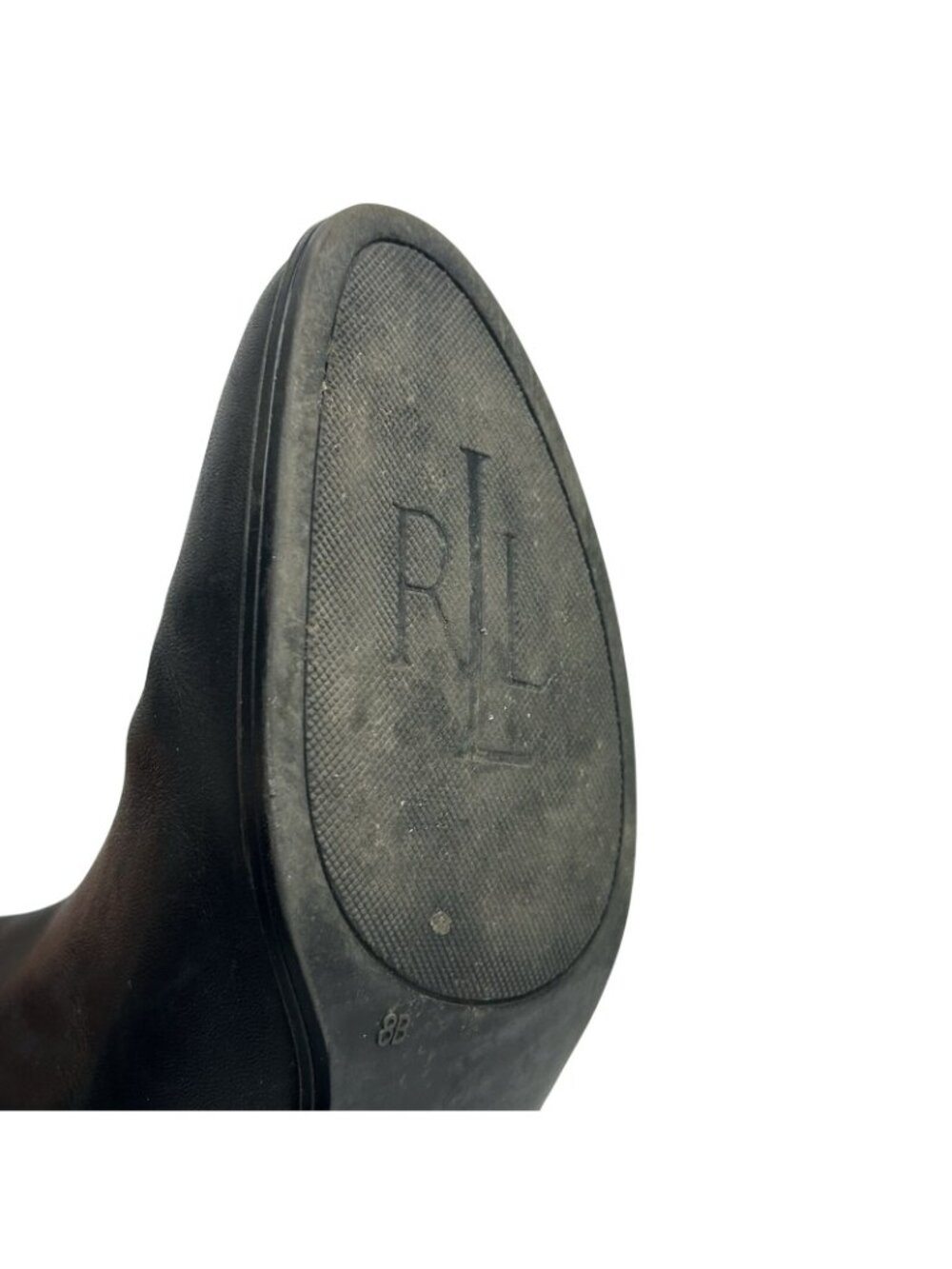 Ralph Lauren Maren Boots Womens Size 8B Black Leather Upper & Suede Riding - Picture 8 of 11